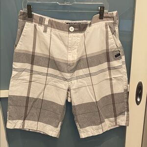 Micros White and Gray Shorts, 34, GUC